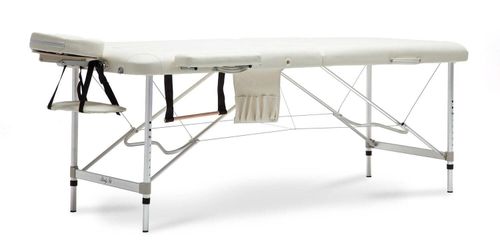 Stół, łóżko do masażu 2-segmentowe aluminiowe XXL na Arena.pl
