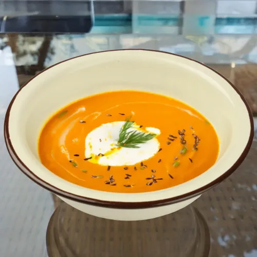 MISKA EMALIOWANA 18 CM NA ZUPĘ OWOCE WARZYWA EMALIA WZÓR KWIATY RETRO na Arena.pl