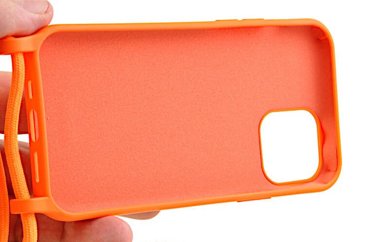 Etui ze sznurkiem RCK do Apple iPhone 12 / 12 Pro pomarańczowy zdjęcie 5