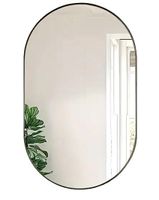 Lustro Elipsa  100x50cm czarne GX06 ścienne owalne łazienkowe do salonu sypialni loftowe Industrialne minimalistyczne