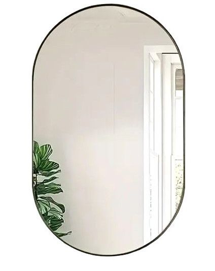 Lustro Elipsa 100x50cm czarne GX06 ścienne owalne łazienkowe do salonu sypialni loftowe Industrialne minimalistyczne zdjęcie 1