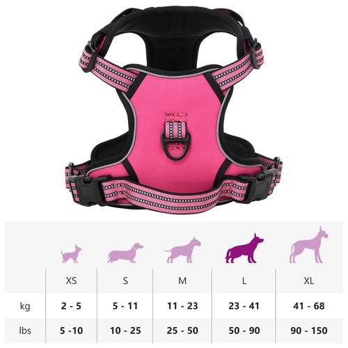 Szelki dla psa, regulowane, różowe, L na Arena.pl