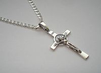 Krzyżyk krzyż 4,3 cm św. Benedykta 3 g SREBRO 925