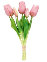 TULIPAN SILIKONOWY SZTUCZNE TULIPANY BUKIET 5 sztuk 29 cm LILIOWE