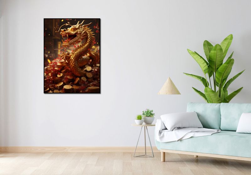 Plakat 75x100cm Smok Bogactwa zdjęcie 4