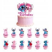 TOPPERY NA TORT I BABECZKI LILO I STICH STITCH DEKORACJA TORTU 13 SZTUK
