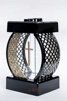 ZNICZ LAMPION GLAMOUR KOŁO AŻUR PIĘKNY KRZYŻ 2 KOLORY ZŁOTO