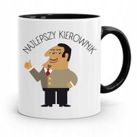Kubek Czarny Dla Kierownika Najlepszy Kierownik Z Nadrukiem Ze Zdjęciem