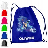 WOREK PLECAK SPORTOWY NA WF DLA DZIECI - SONIC HEDGEHOG + IMIĘ! AMY TAILS
