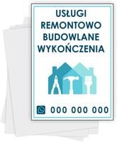 ulotki A6 reklamowe firmowe 1000 szt różne wzory USŁUGI REMONTOWO BUDOWLANE