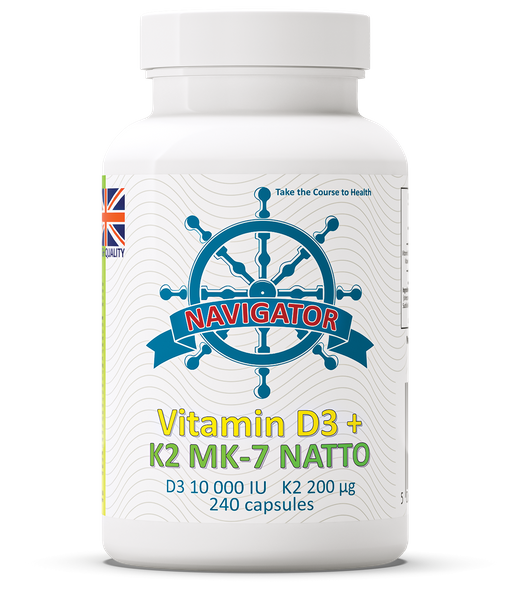 NAVIGATOR Witamina D3 10 000 IU + Witamina K2 MK-7 200micg 240 kaps. zdjęcie 2