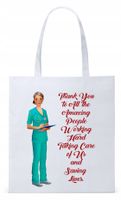 Dla Pielęgniarki Prezent Torba Eco Biała Shopper Z Nadrukiem Ze Zdjęciem