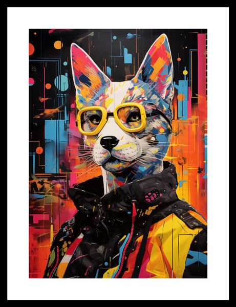 Plakat 25x35cm Kot w Miejskim Stylu zdjęcie 3