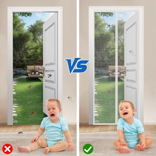 Moskitiera Magnetyczna na Drzwi Balkonowe 85x205 Biała Bez Pasków na Arena.pl