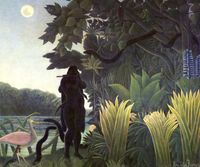 Plakat 60x50cm The Snake Charmer, Rousseau Vintage do Salonu