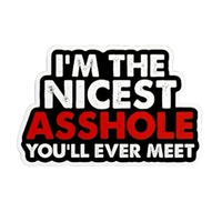 Naklejka Jestem najmilszym Dupkiem na Twojej Drodze JOKE PRUNK WLEPKA AUTO