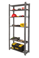 Emaga Regał B na książki drewniany zabawki 200X80X28 6p Szary