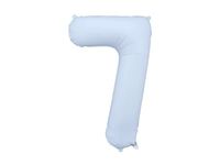 Balon foliowy cyfra 7 mglisty niebieski, 86 cm
