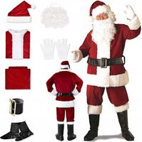 STRÓJ MIKOŁAJ STRÓJ MIKOŁAJA PREMIUM XL WELUROWY BOŻE NARODZENIE 10