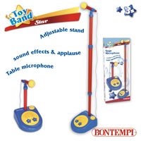 BONTEMPI 37203 MIKROFON ZE STATYWEM Z EFEKTAMI DŹWIĘKOWYMI