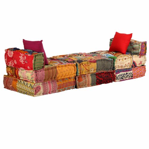 Patchworkowa sofa modułowa, 3-osobowa GXP-682998 na Arena.pl