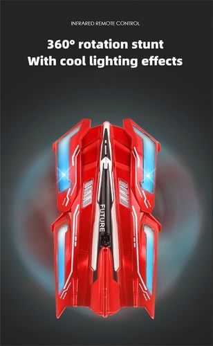 Samochód jeżdżący po ścianie i suficie czerwony RC zdalnie sterowany na Arena.pl