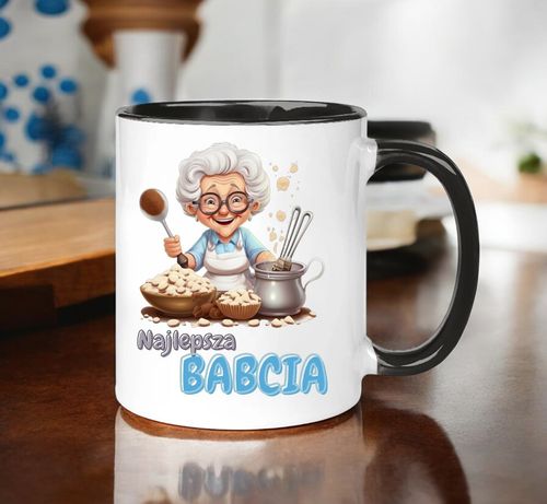 KUBEK Z NADRUKIEM ŚMIESZNY PREZENT DZIEŃ BABCI URODZINY IMIENINY BABCIA na Arena.pl
