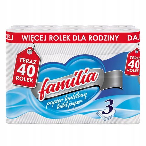 Papier toaletowy Familia 3 warstwy Celuloza 40 ROL na Arena.pl