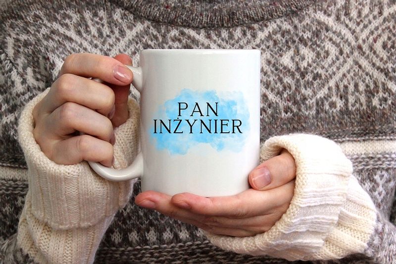 Dla Inżyniera Kubek Czarny Prezent zdjęcie 4