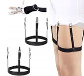 SZELKI MĘSKIE DO UTRZYMANIA KOSZULI UTRZYMUJĄCE KOSZULE MĘSKIE CZARNE