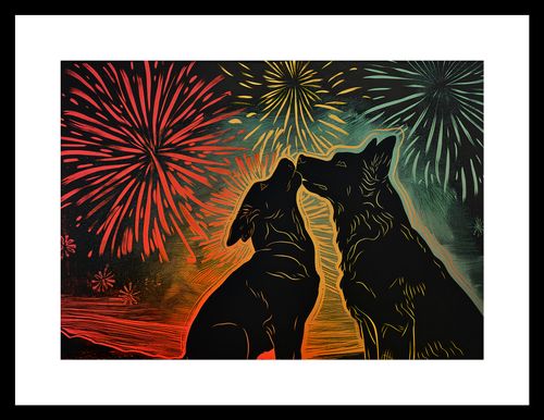 Plakat 29,7x21cm Psi Uścisk na Arena.pl