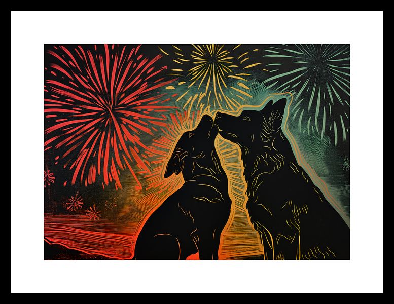 Plakat 29,7x21cm Psi Uścisk zdjęcie 3