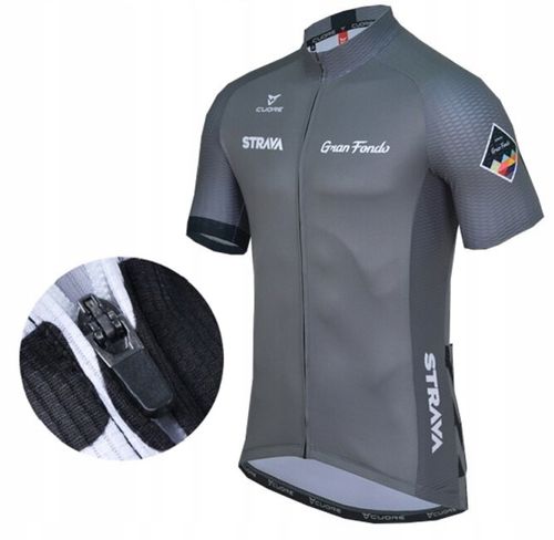 STRÓJ ROWEROWY MĘSKI STRAVA SZARY SPODENKI ŻELOWE KOMPLET KOLARSKI L na Arena.pl