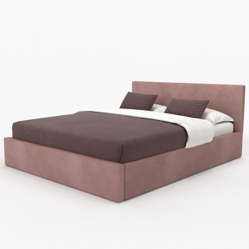 ŁÓŻKO TAPICEROWANE DO SYPIALNI 160x200 ŁÓŻKO PODWÓJNE Z POJEMNIKIEM RÓŻOWE na Arena.pl