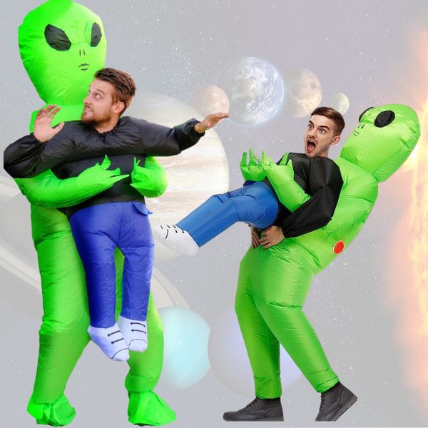 Kostium alien UFO kosmita dmuchany przebranie strój Halloween samopompujący zdjęcie 2