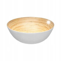 SALATERKA BAMBUSOWA 25cm biała NATURALNA 2,3L