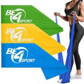 ZESTAW 3 TAŚM OPOROWYCH DO ĆWICZEŃ FLAT BAND REHABILITACYJNA 2M Opór