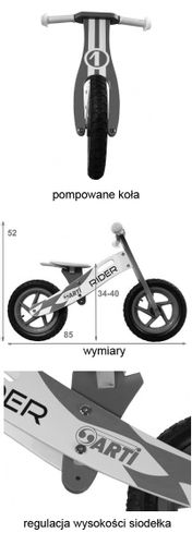 ARTI RIDER PLUS DARK BLUE Rowek Biegowy POMPOWANE na Arena.pl