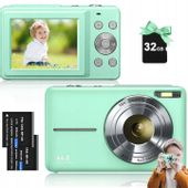 CYFROWY APARAT DLA DZIECI FOTOGRAFIA DZIECIĘCA ZIELONA + KARTA 32GB