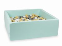 Suchy basen miętowy 110x110x40 z piłeczkami 600 sztuk (beżowe, szare, białe)