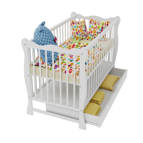 Łóżeczko szuflada JULIA BIAŁA TAPCZANIK na Arena.pl