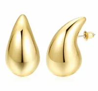 Kolczyki złote stal chirurgiczna 316l kropla łezka OKAZJA PREZENT