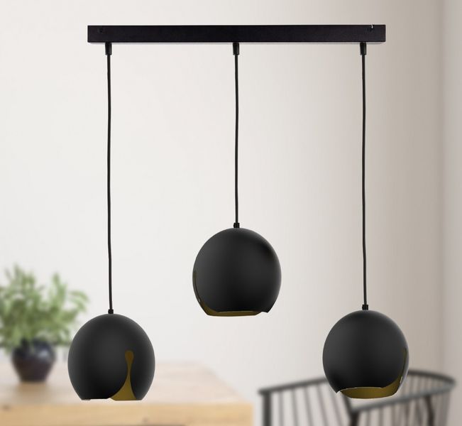 Lampa wisząca 3xE27 MALAGA BLACK zdjęcie 4