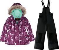 SMONTY Dziecięcy Dwuczęściowy Kombinezon Narciarski Fioletowy XS