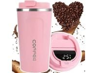 Kubek termiczny na kawę herbatę 510ml wyświetlacz ekran lcd smart różowy