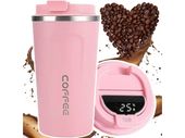 Kubek termiczny na kawę herbatę 510ml wyświetlacz ekran lcd smart różowy