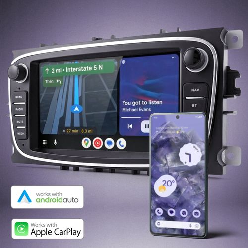 Radio 4GB RAM Ford 7" LCD Nawigacja GPS Android Auto WiFi GSM 4G Kamera na Arena.pl