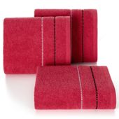 Ręcznik frotte z bordiurą SUZI 30X50 czerwony