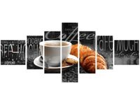 70CM 160CM ZEGAR 7 ELEME CZARNA KAWA DRUK OBRAZ