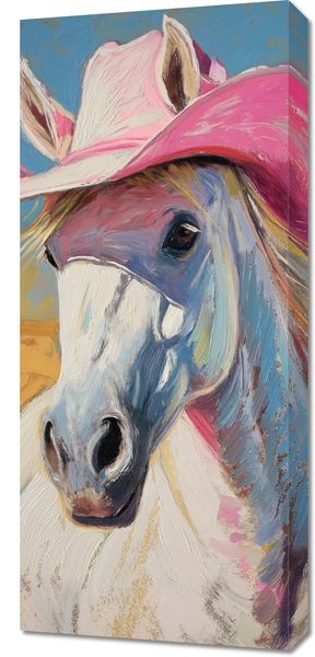 Obraz 40x90cm Różowy Kapelusz zdjęcie 1